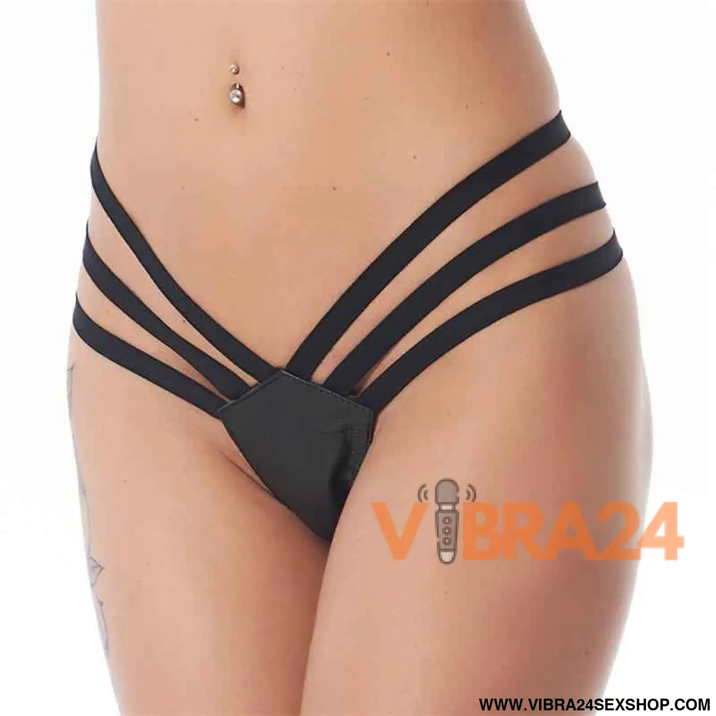 Leather G-String Black One Size