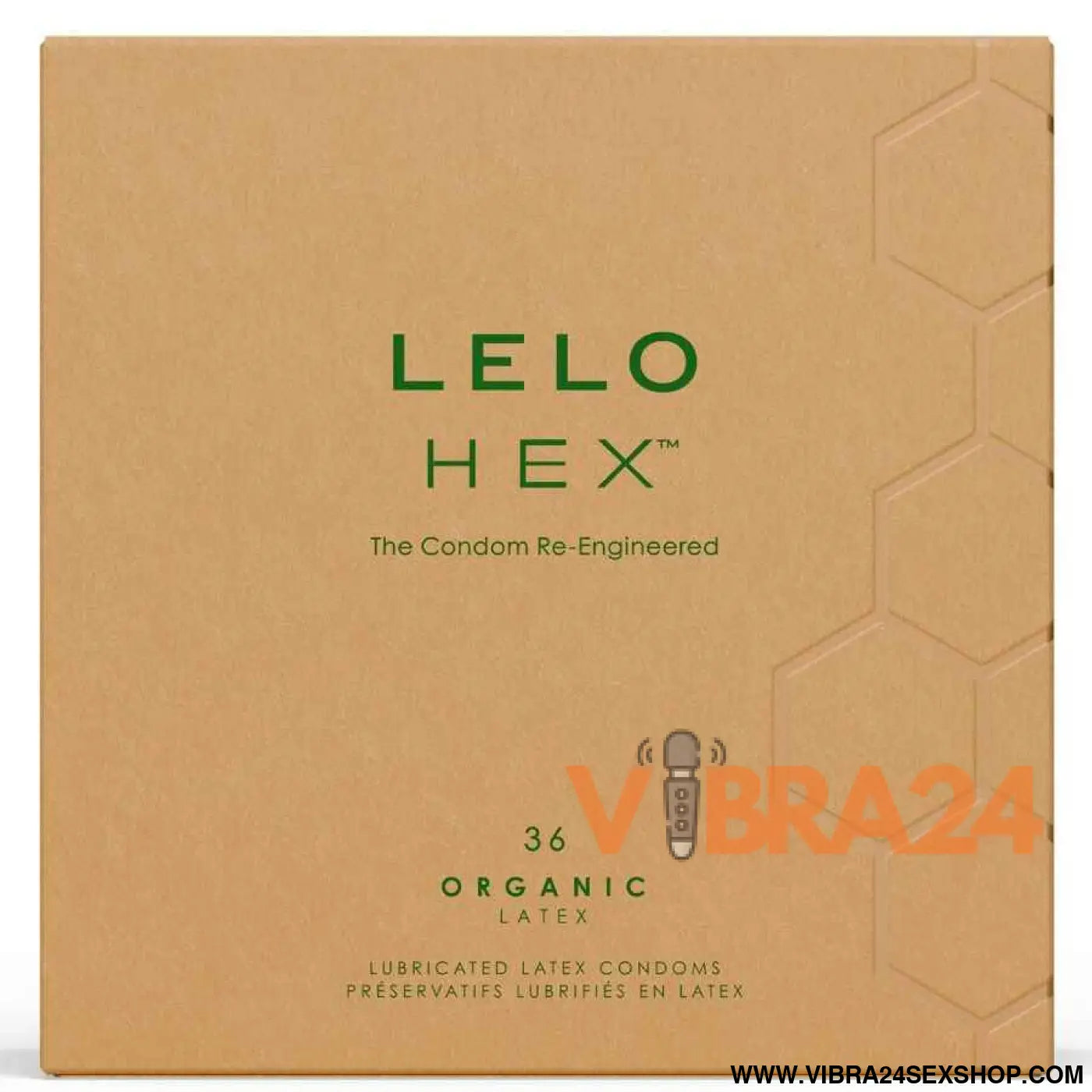 LELO - CAIXA DE PRESERVATIVOS ORGÂNICOS HEX 36 UNIDADES