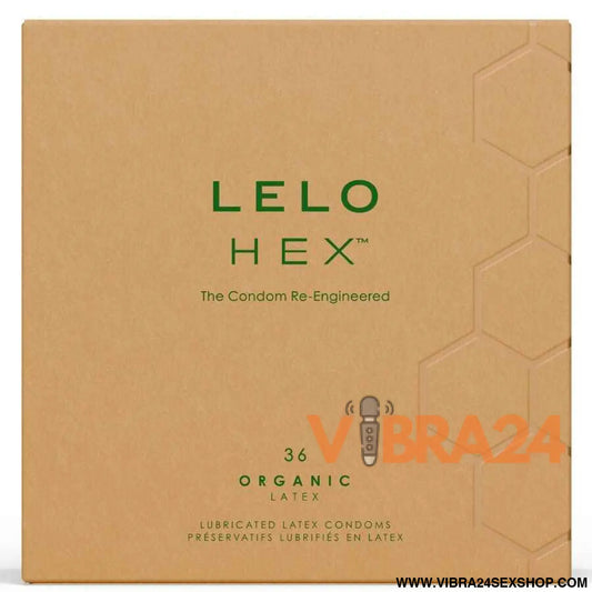 LELO - CAIXA DE PRESERVATIVOS ORGÂNICOS HEX 36 UNIDADES