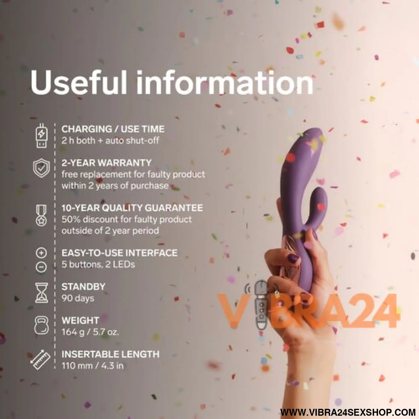 LELO - INA THRUST RABBIT VIBRADOR DE EMPURRA ROXO