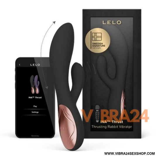 LELO - INA THRUST RABBIT VIBRADOR DE EMPURRAÇÃO PRETO