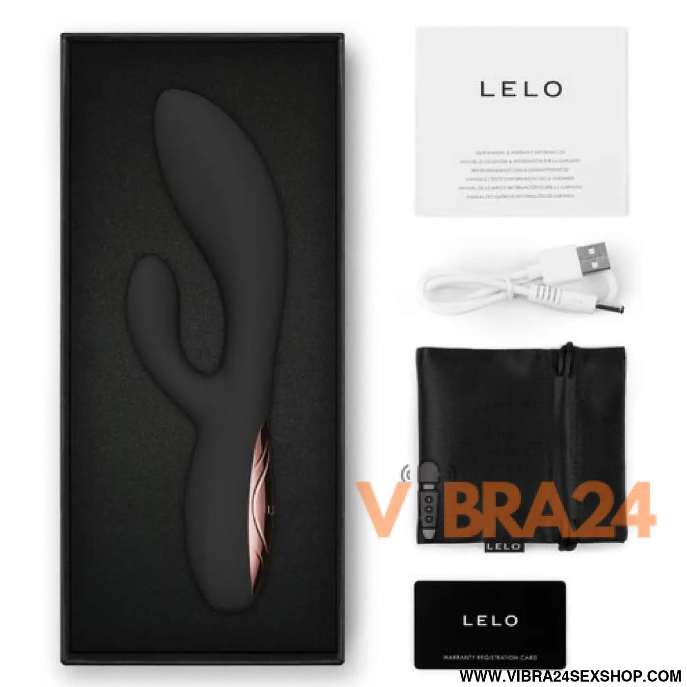 LELO - INA THRUST RABBIT VIBRADOR DE EMPURRAÇÃO PRETO