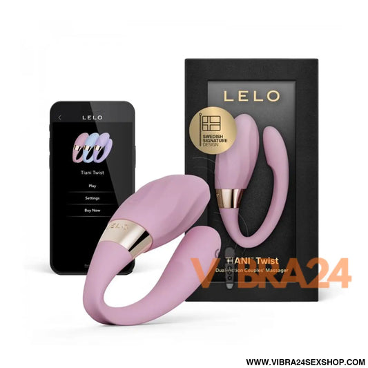LELO – Tiani Twist: Massageador Duplo para Casais com Tecnologia SmoothRise™ 10 Modos e Controlo por App em Rosa Suave