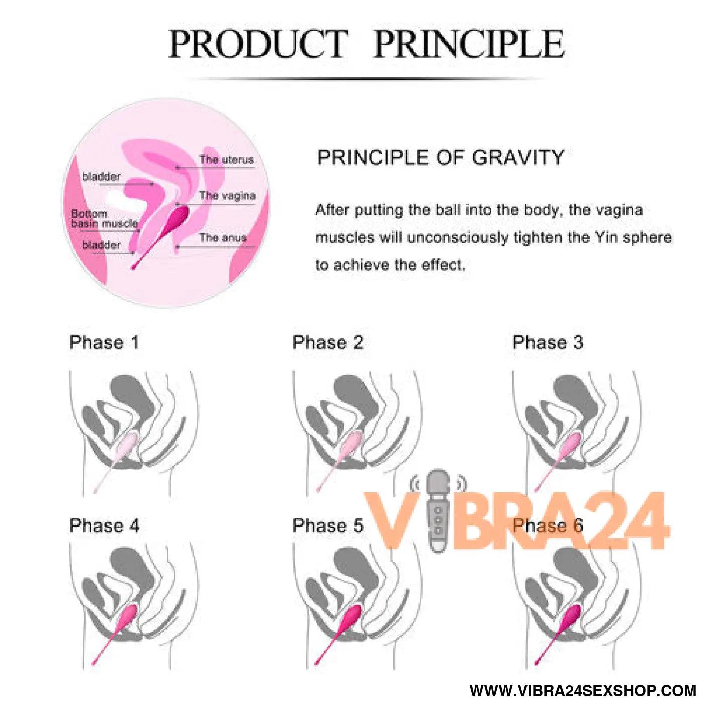 LESLIE - Conjunto Kegel Exercícios Assoalho Pélvico 6 PCS - VIBRA24 SEXSHOP