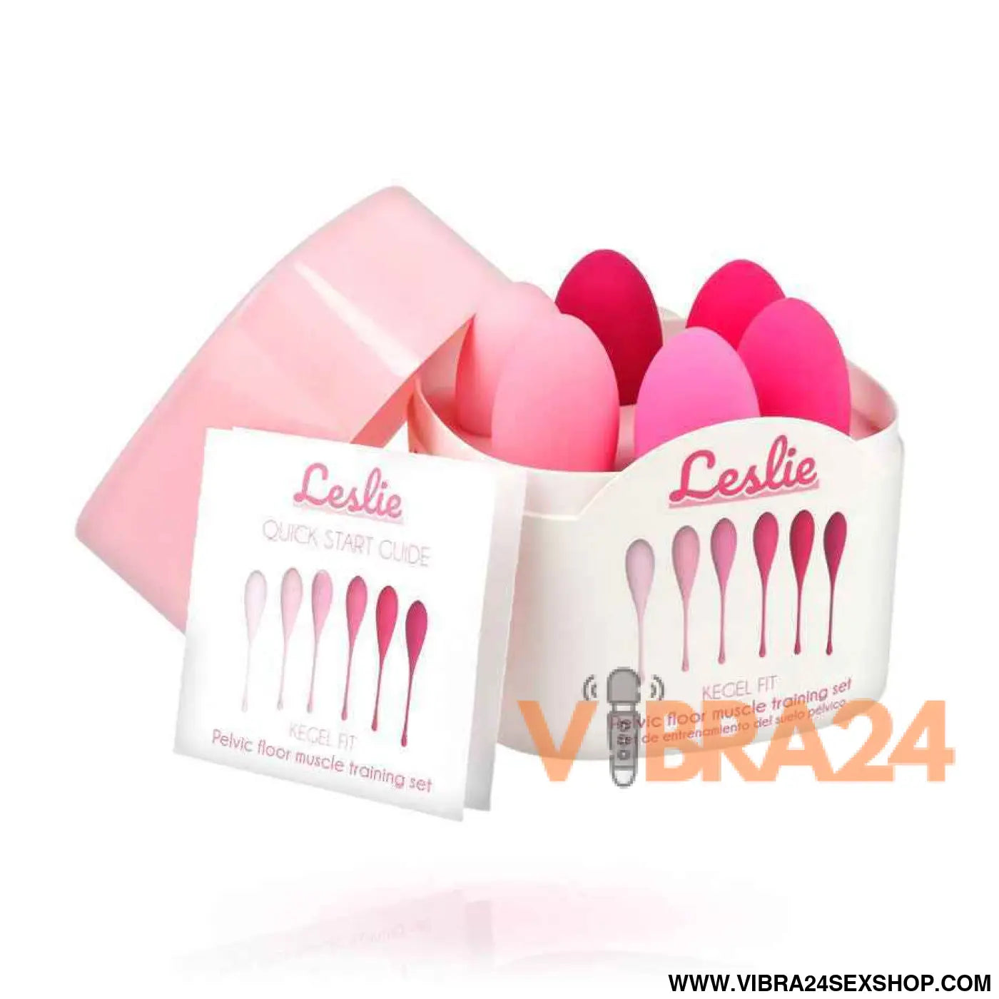 LESLIE - Conjunto Kegel Exercícios Assoalho Pélvico 6 PCS - VIBRA24 SEXSHOP