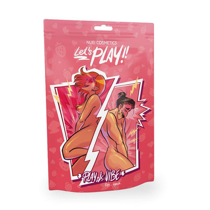 NUEI Cosmetics – Let's Play!! Play and Vibe: Conjunto com Lubrificante e Vibrator Líquido Morango para Sensações Intensificadas