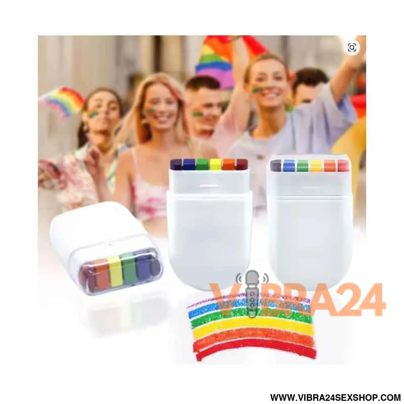 LGBT-colored crayons