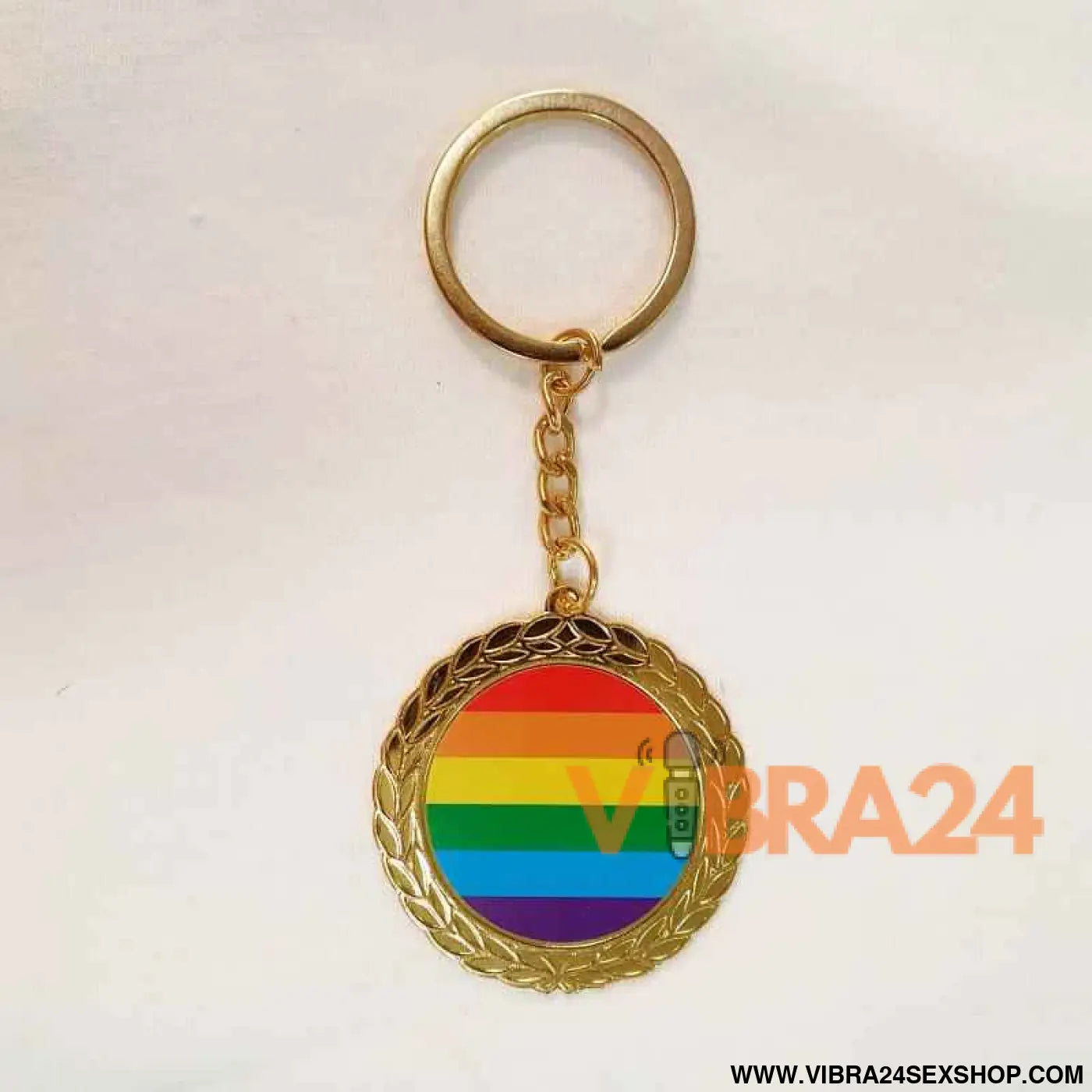 LGBT Pride Round Metal Keychain