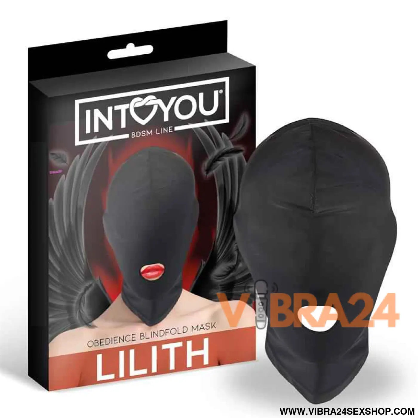 Lilith Incognito Mask with Opening in the Mouth Black