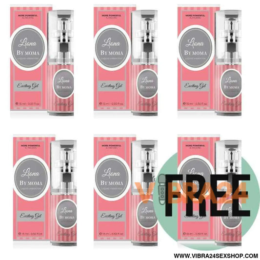 LIONA BY MOMA - VIBRADOR LIQUIDO GEL EXCITING 15 ML 5 + 1 GRÁTIS