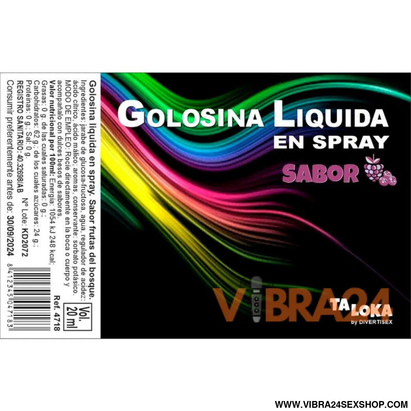 Liquid Candy in Spray Fruits of the Forest Flavor 20 ml