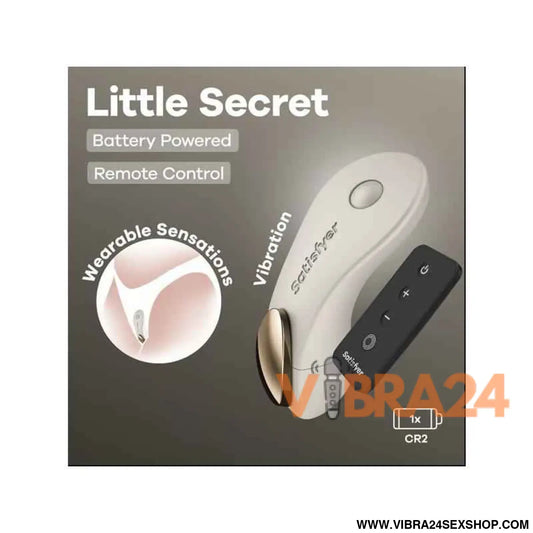 Little Secret – Panty Stimulator: Vibrador Discreto com Íman para Calcinha 12 Programas e Controlo Remoto