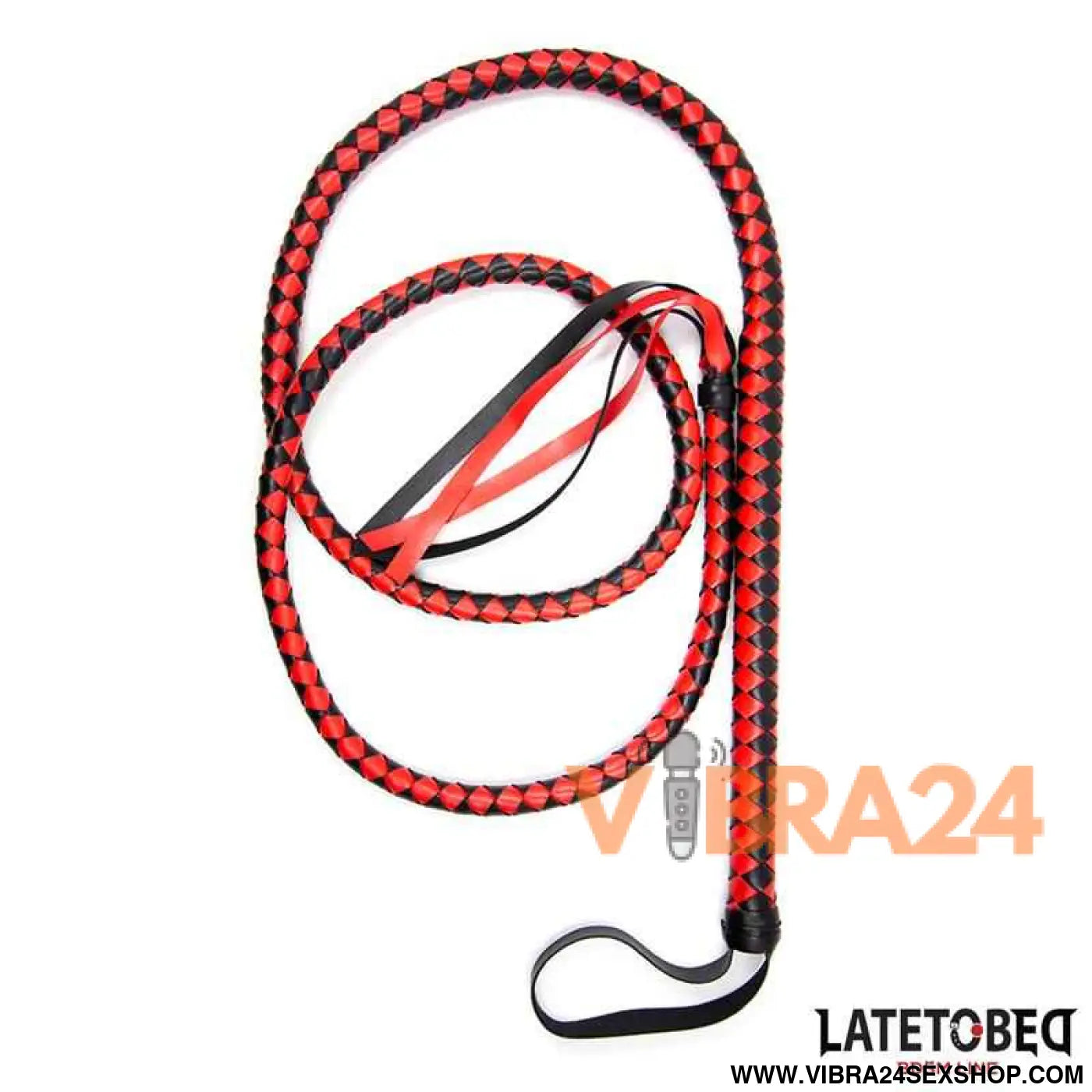 Long Whip Blacl and Red 210cm