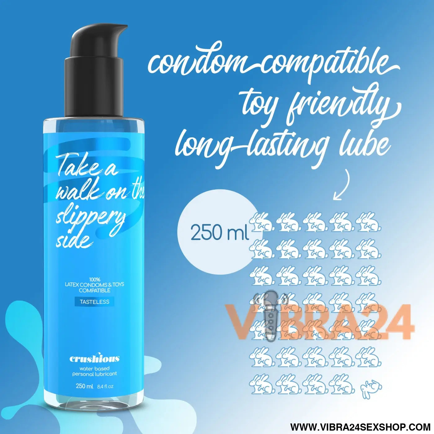 LUBRIFICANTE À BASE DE ÁGUA 250 ML CRUSHIOUS