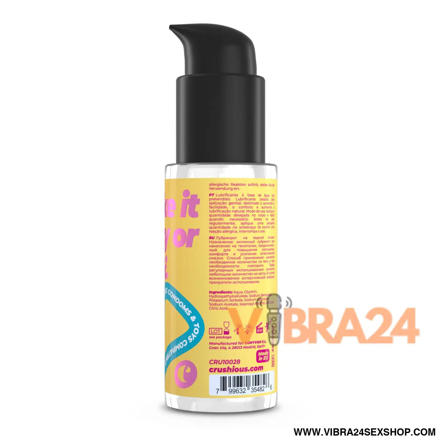 LUBRIFICANTE À BASE DE ÁGUA 50 ML CRUSHIOUS