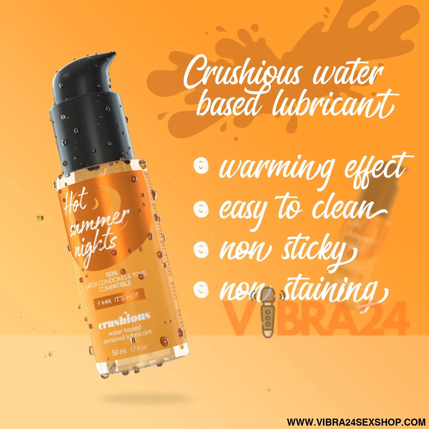 LUBRIFICANTE COM EFEITO CALOR 50 ML CRUSHIOUS