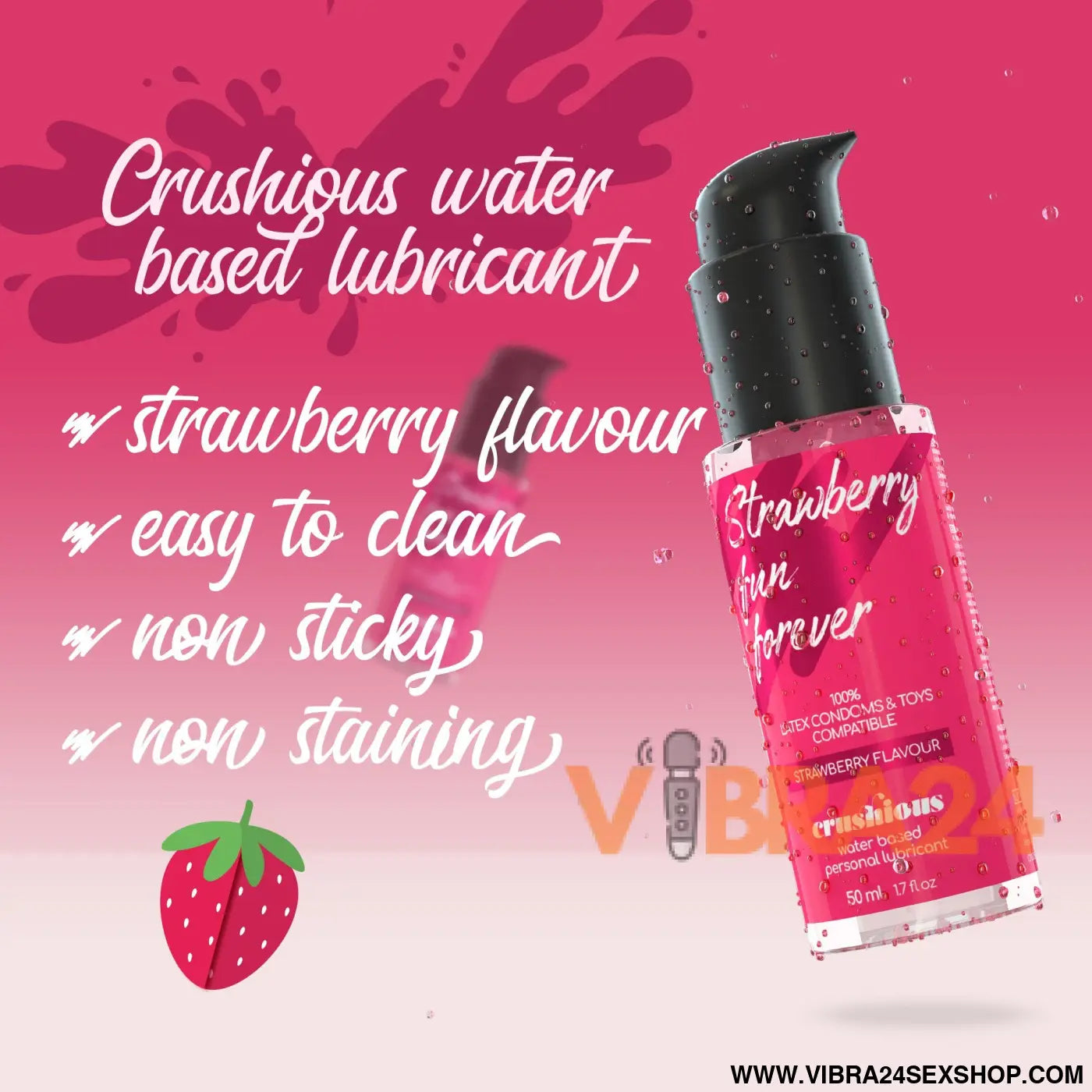 LUBRIFICANTE COM SABOR A MORANGO 50 ML CRUSHIOUS