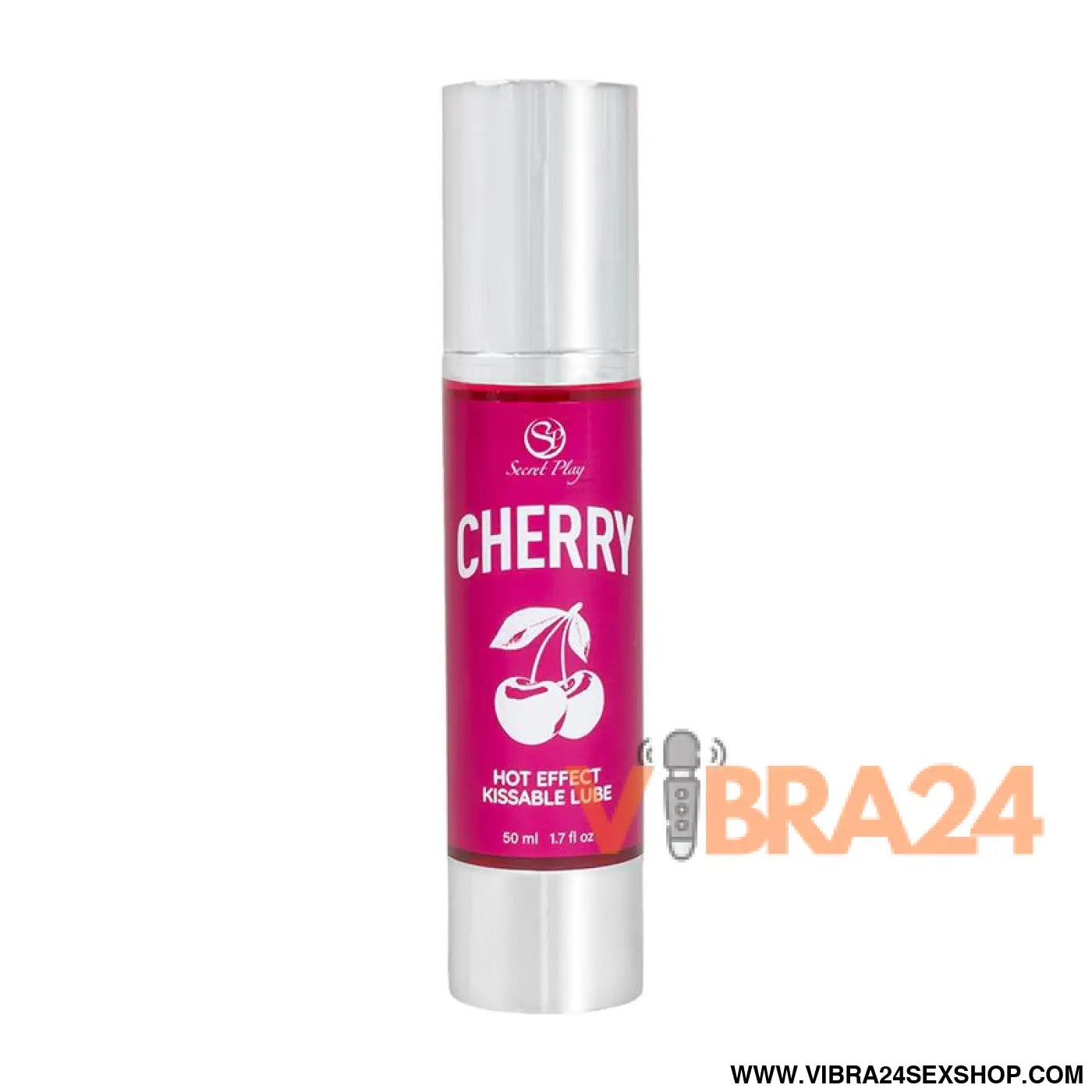 Lubrificante e Óleo de Massagem Efeito Calor Cereja 50 ml Vibra24