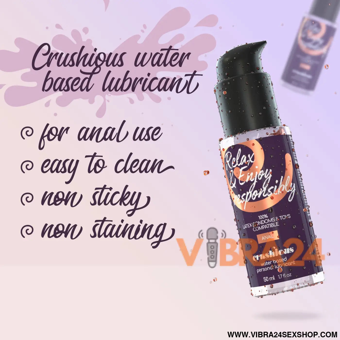 LUBRIFICANTE PARA USO ANAL 50 ML CRUSHIOUS