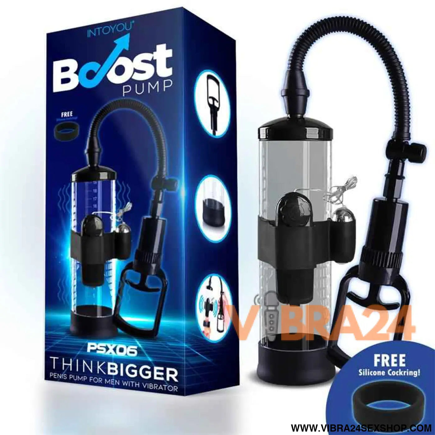 Manual Penis Pump with Vibration Attachment PSX06