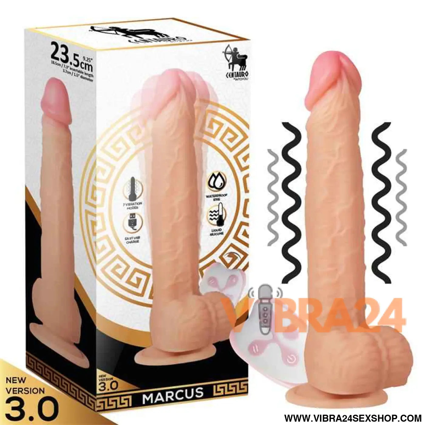 Marcus Realistic Vibrating Dildo with Remote