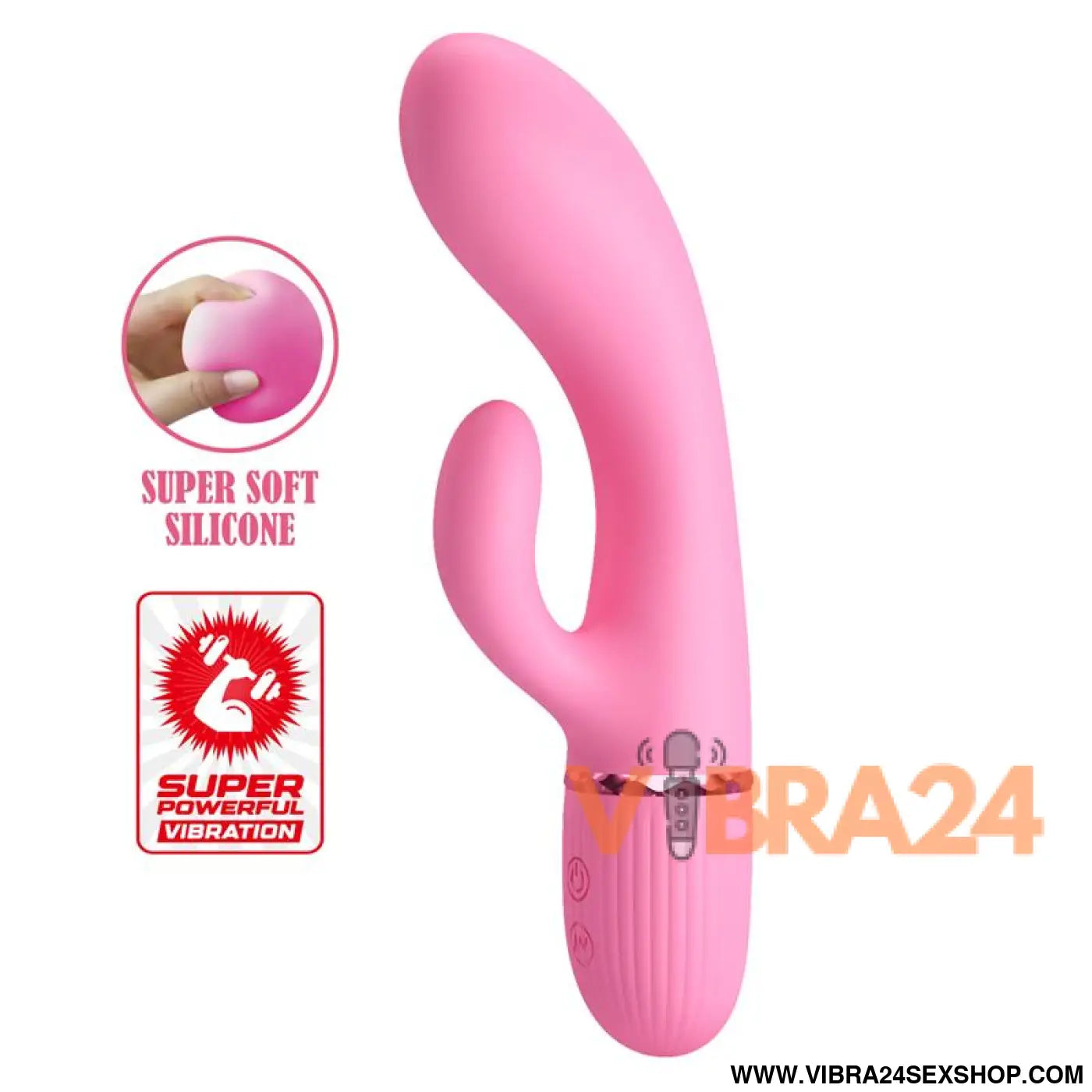 Marski Vibrator with Rabbit G Spot Pink