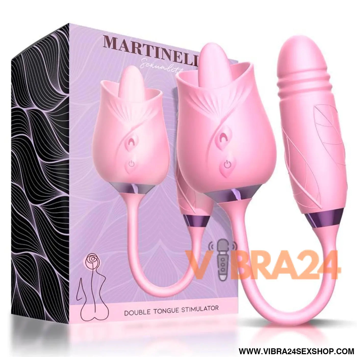 Martinella Double Tongue Cliris Stimulator and Thrusting Egg