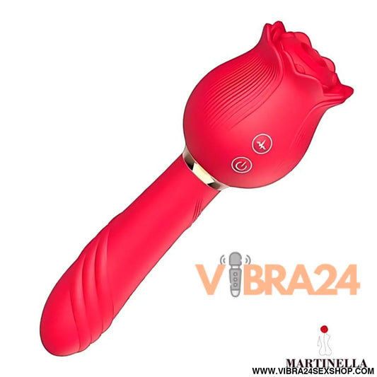 Martinella – Rose: Estimulador 2 em 1 com Sucção e Vibração para Prazer Completo Sofisticado