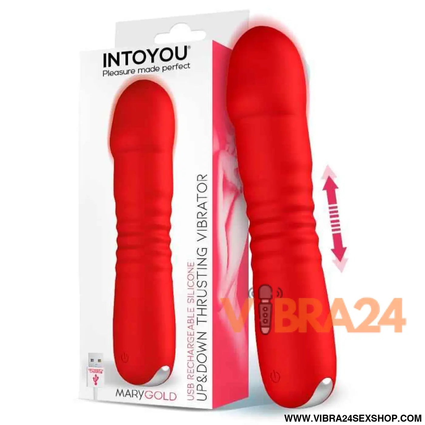 Marygold Stimulator with Thrusting Up & Down Movement USB Silicone