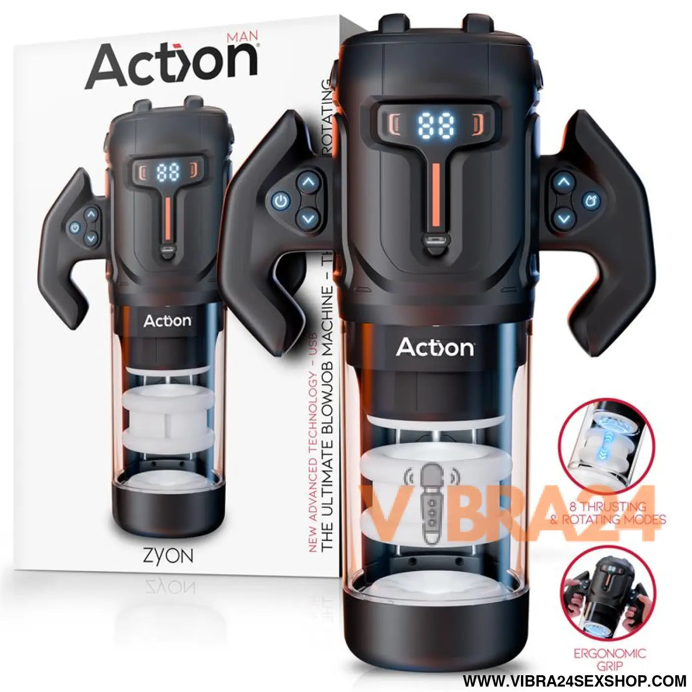 Masturbador Automático Zyon Advance com Rotação e Estímulo Avançado