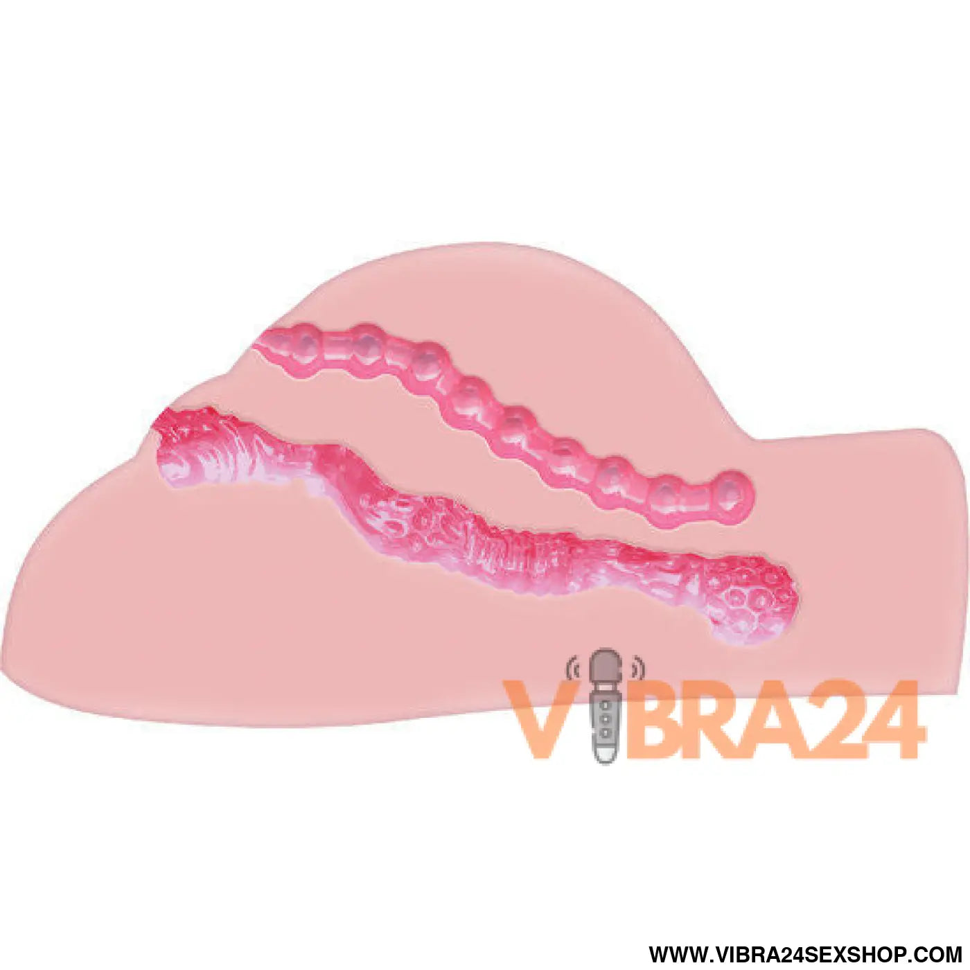 Masturbador Fat Ass com Vibrador e Ventosa