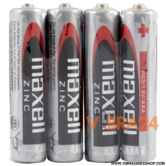 MAXELL - PILHA SALINA MANGANESO AAA R03 RETRÁTIL*4