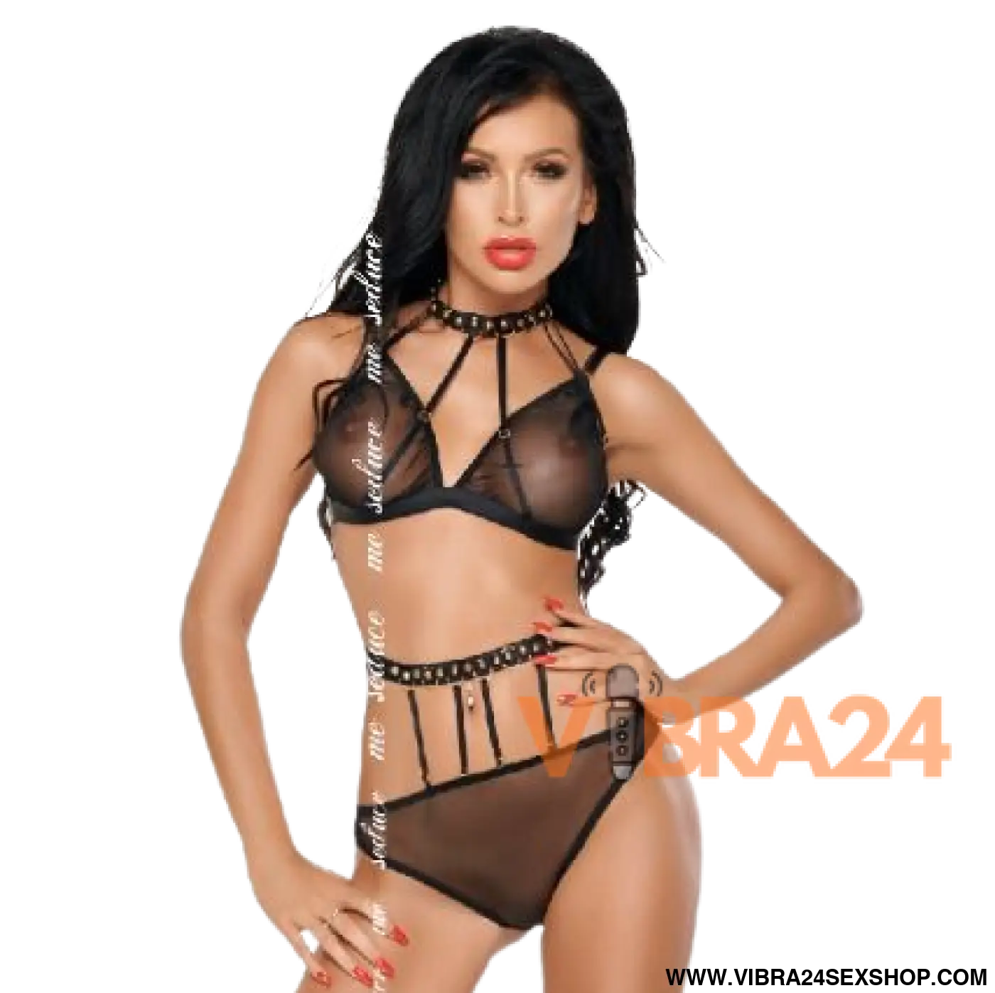 ME-SEDUCE - DOTTY CONJUNTO DUAS PEAS PRETO L/XL