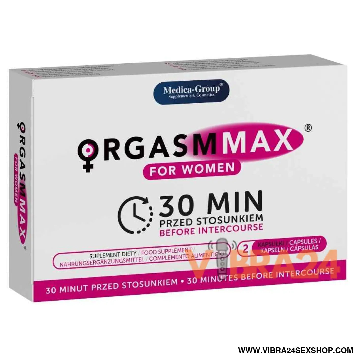 MEDICA GROUP - ORGASM MAX PARA MULHERES 2 CÁPSULAS