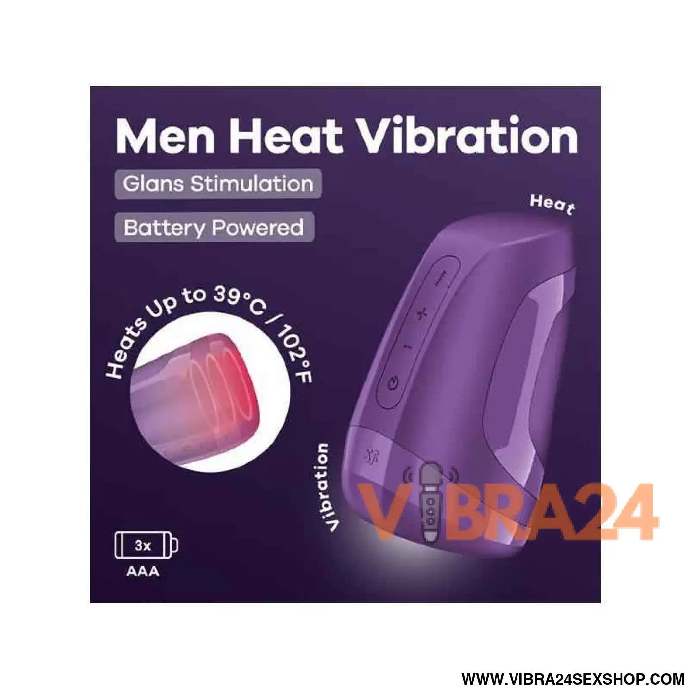Men Heat Vibration Battery Series Dark Berry