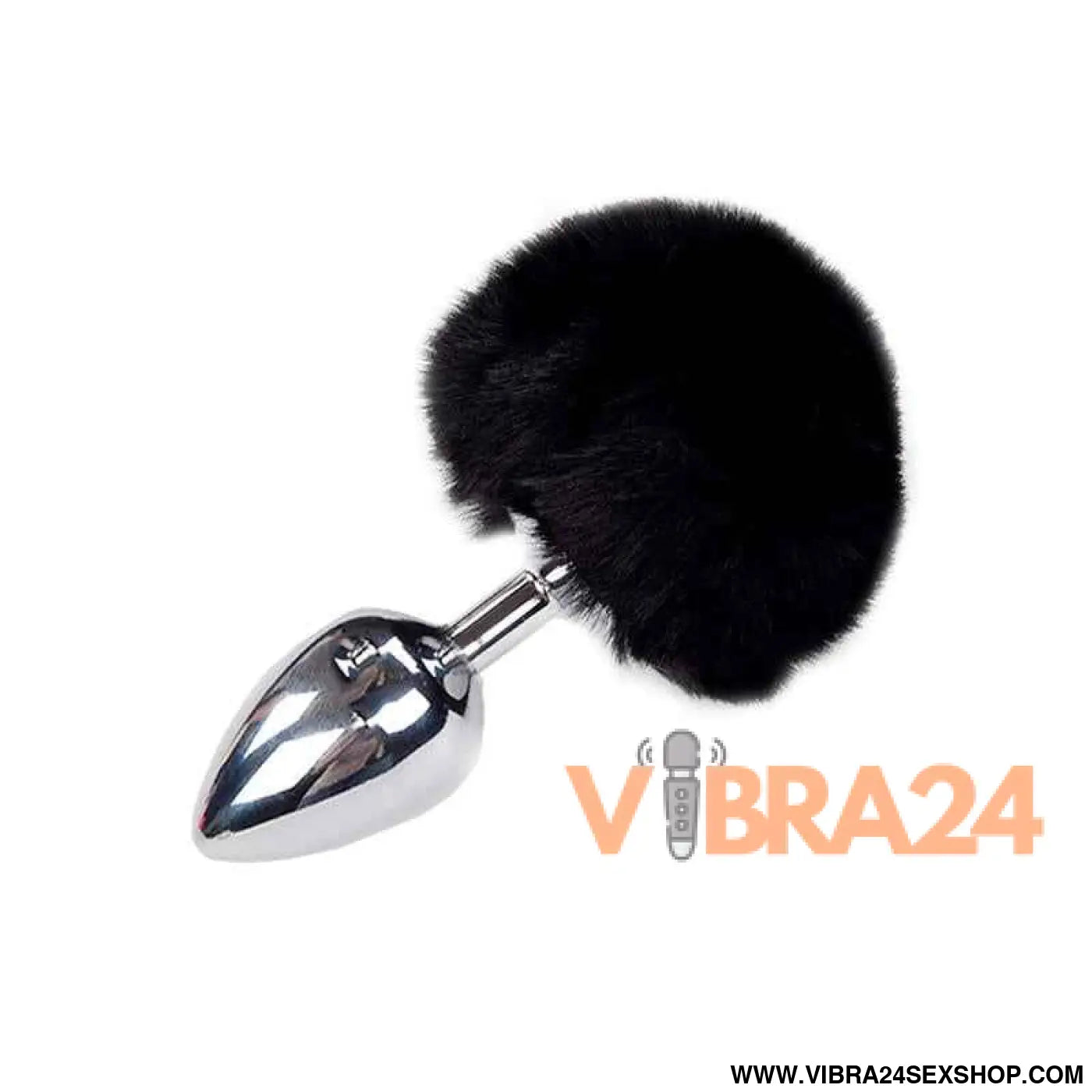 Metal Anal Plug with Pompon L