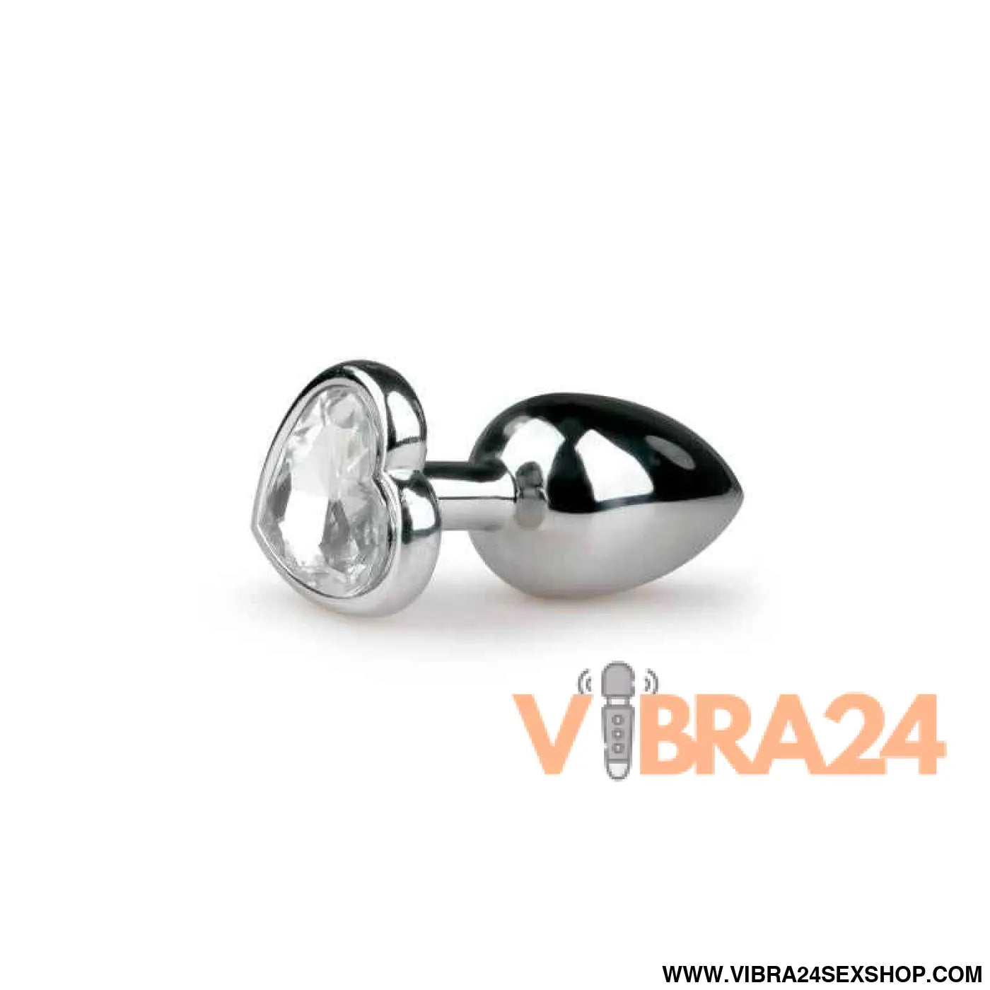 Metal Butt Plug No. 2 - Silver/Clear