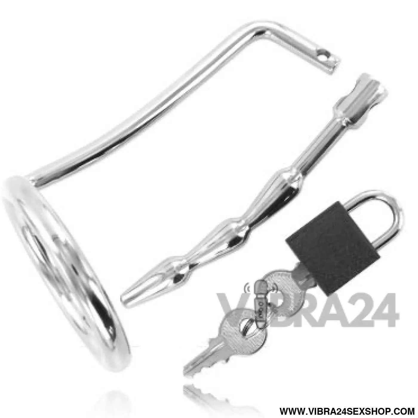 METAL HARD - ANEL DE TESTÍCULO COM PLUG CASTIDADE URETRAL