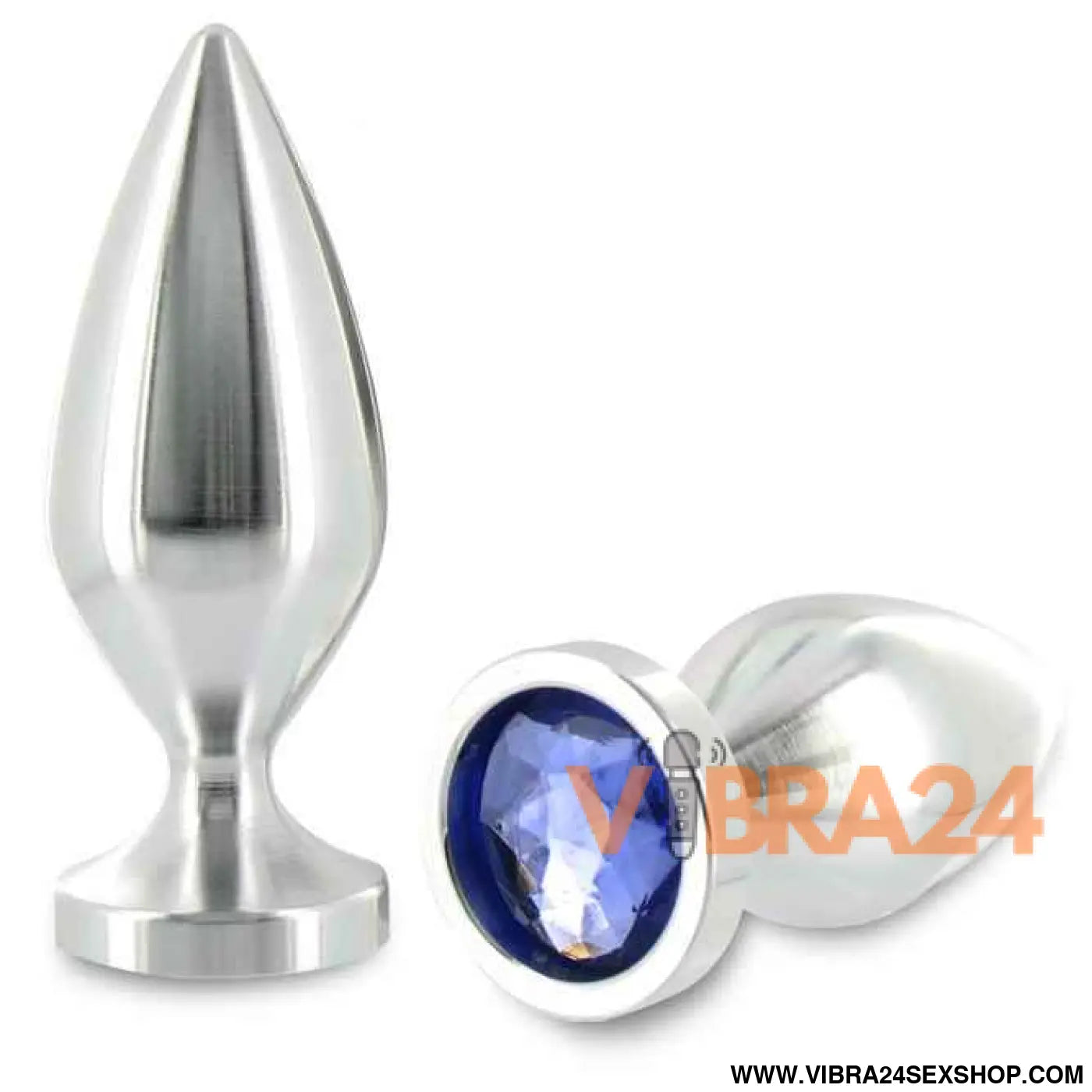 METAL HARD - PLUG ANAL ALIMINUM CRISTAL COR PEQUENO 5,71 CM