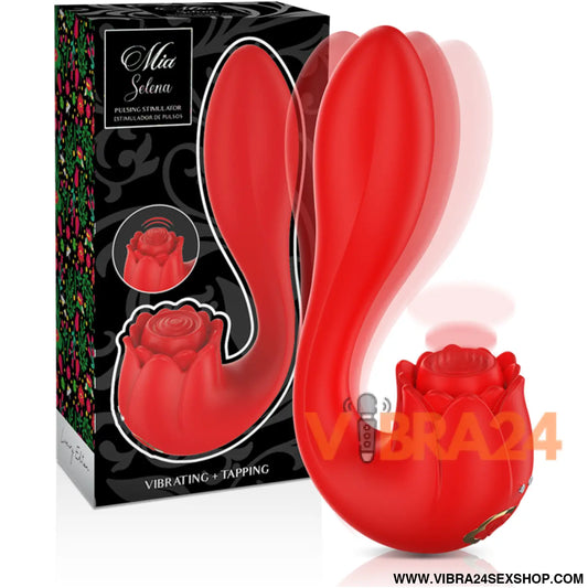 MIA - SELENA ESTIMULADOR VIBRANTE + TAPPING VERMELHO
