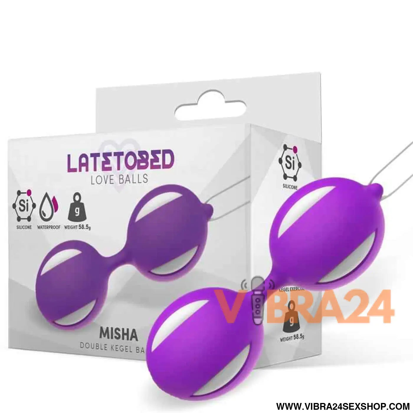 Misha Double Kegel Balls Silicone Purple