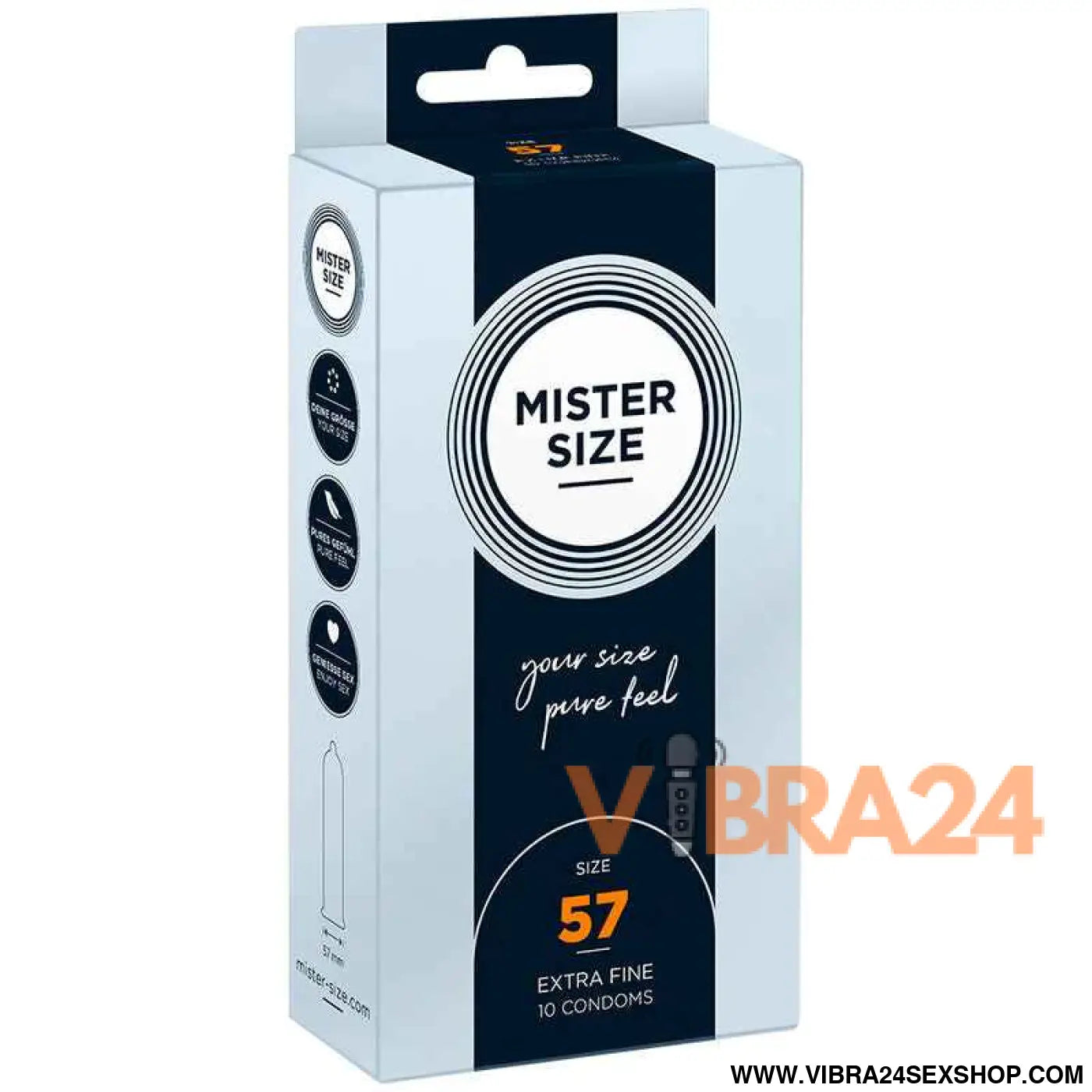 MISTER SIZE - PRESERVATIVO TAMANHO L 57 MM (10 UNIDADES)