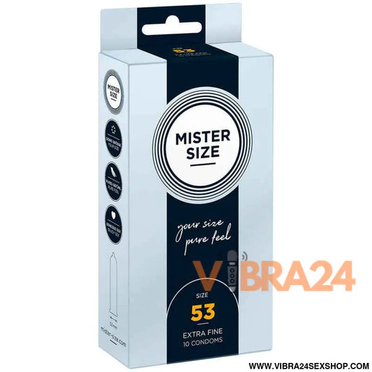 MISTER SIZE - PRESERVATIVO TAMANHO M 53 MM (10 UNIDADES)