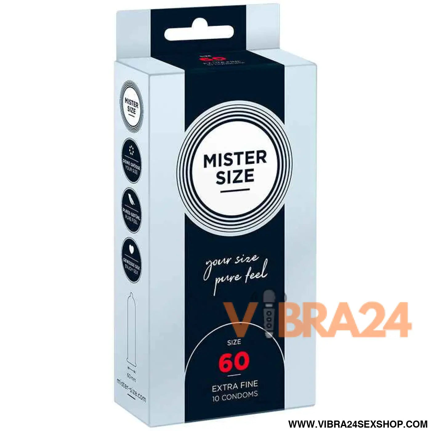 MISTER SIZE - PRESERVATIVO TAMANHO XL 60 MM (10 UNIDADES)