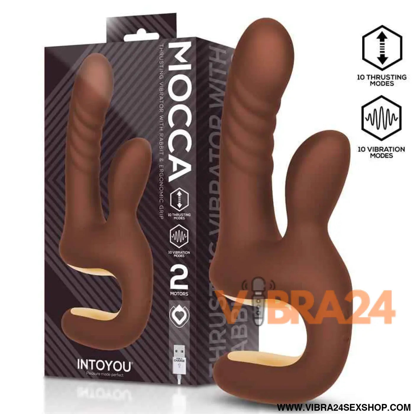Mocca Thrusting Vibrator with Ergonomic Grip USB