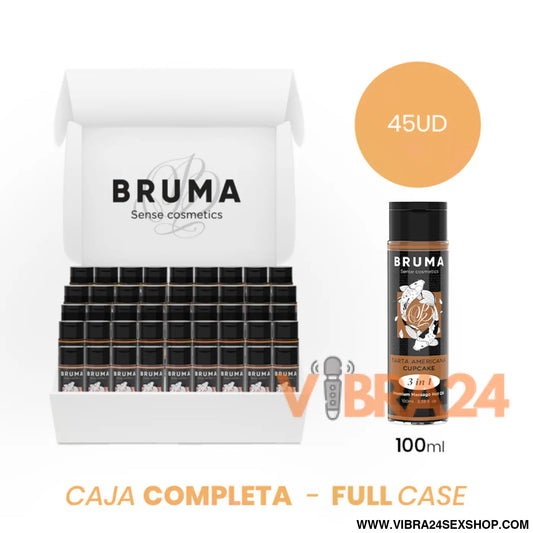 MOQ 45 - BRUMA ÓLEO DE MASSAGEM PREMIUM EFEITO CALOR SABOR CUPCAKE 3 EM 1 - 100 ML