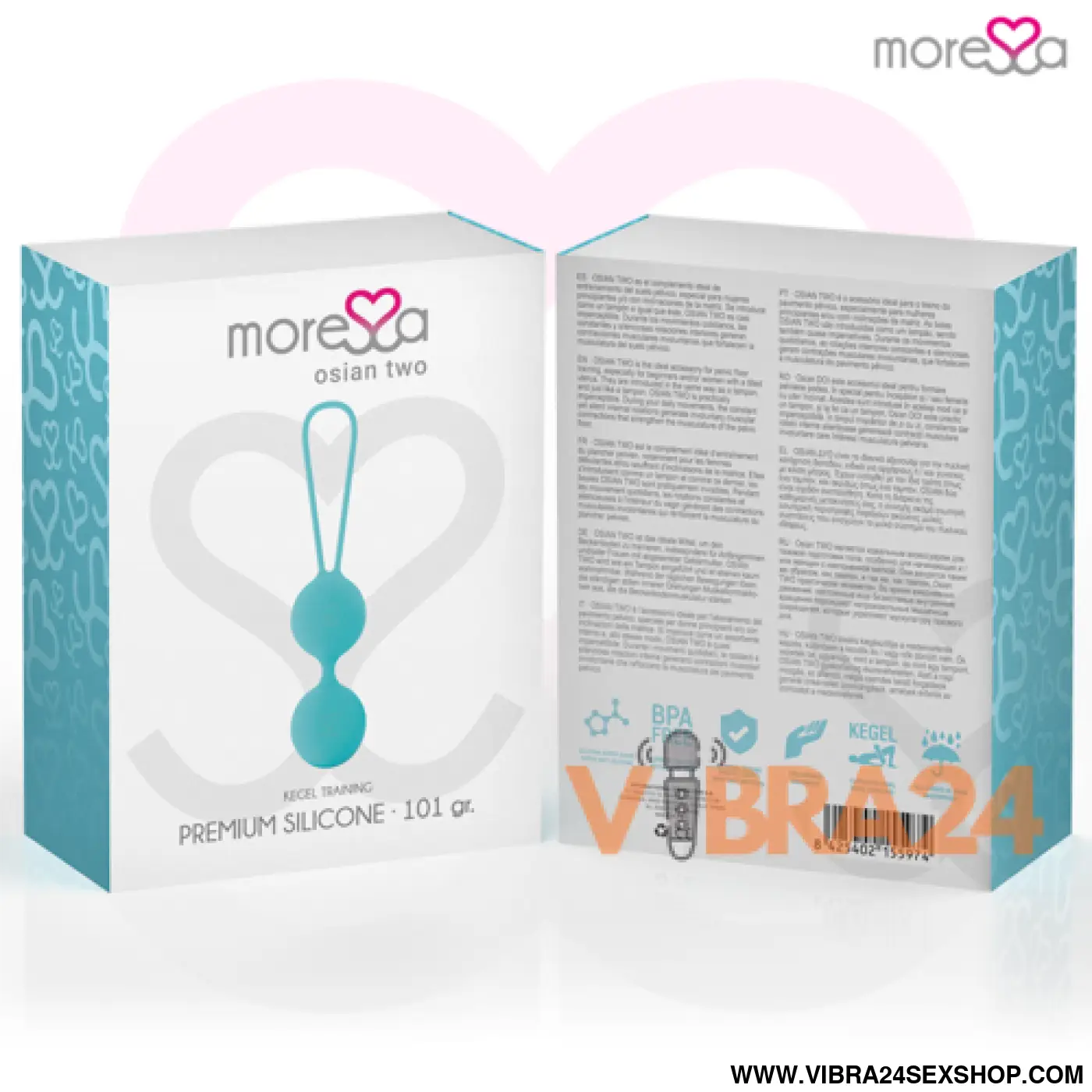 MOR Essa Osian Dois Silicone Turquesa Premium - Bolas Chinesas Moressa para Conforto e Estilo no Dia a Dia - VIBRA24 SEXSHOP