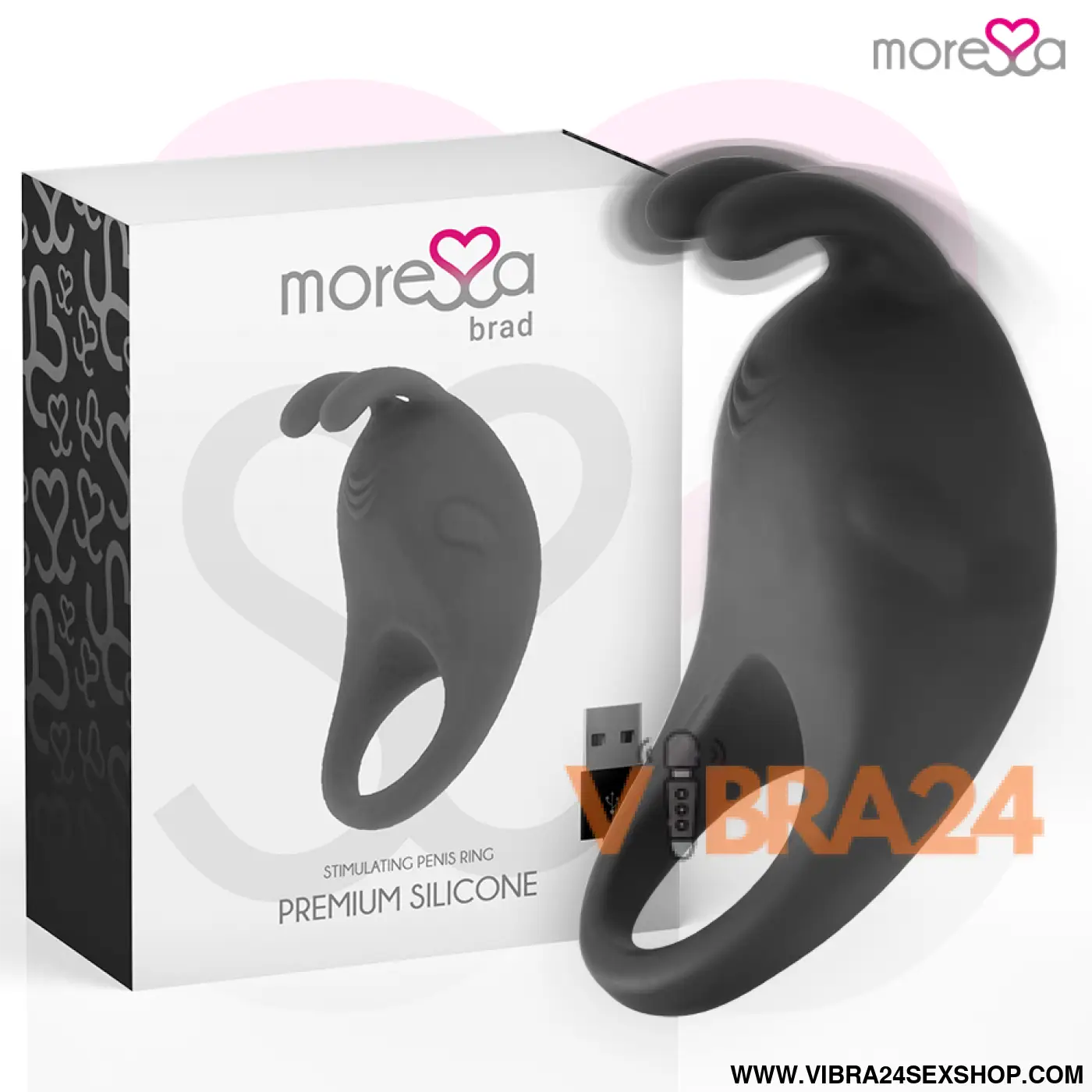 MORESSA - BRAD PREMIUM SILICONE RECARREGVEL PRETO