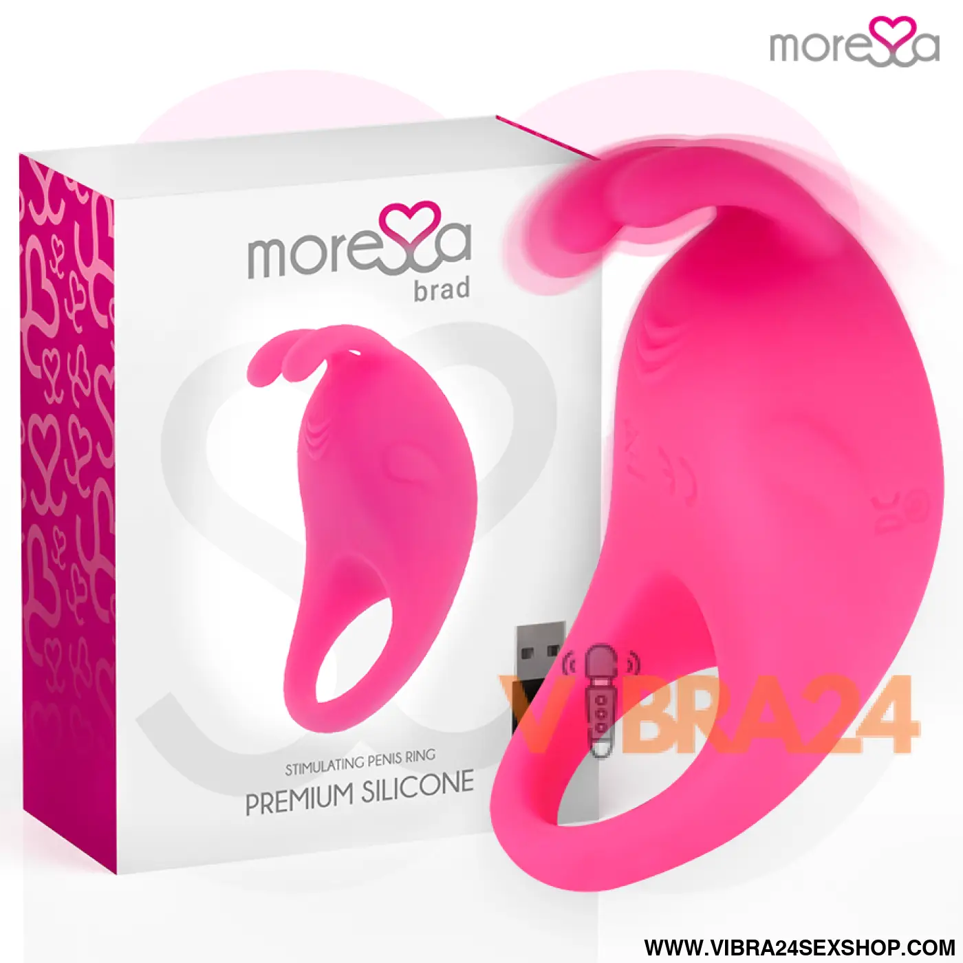 MORESSA - BRAD PREMIUM SILICONE RECARREGVEL ROSA