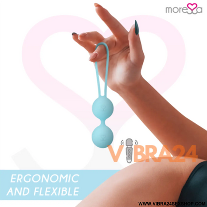 MORESSA - Conjunto Bolas Chinesas Silicone Turquesa Premium Osian - VIBRA24 SEXSHOP